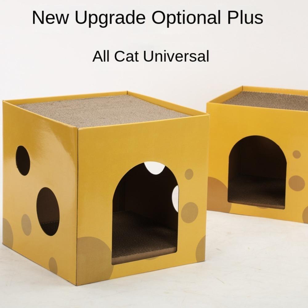 

Double Layer Cat Cardboard House Scratcher Bed Pet Supplies New Cat Scratch Board For Indoor