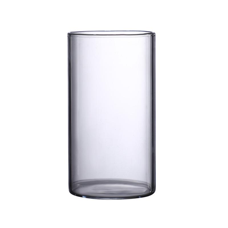High Borosilicate Glass Hydroponic Vase & Desktop Planter - Straight Tube Design for Artistic Arrangements and Moss Ecosystem