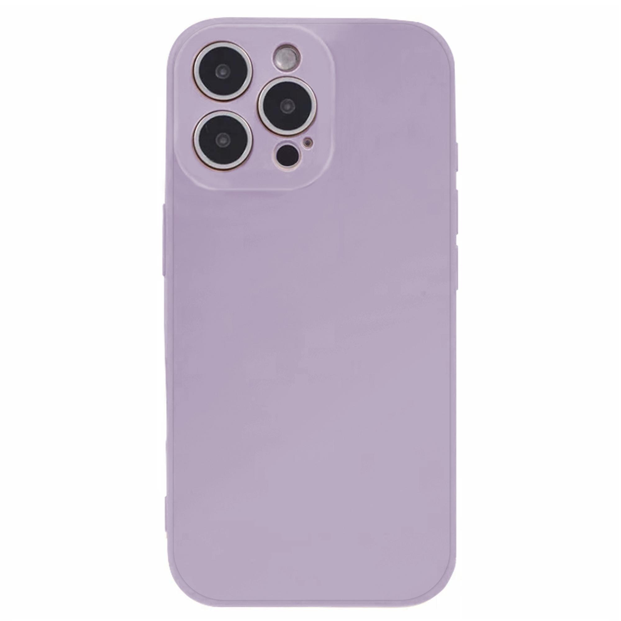 

KALEBOL KLB-TPU003 For iPhone 16 Pro Max Case Anti-Scratch Solid Color TPU Phone Cover Purple
