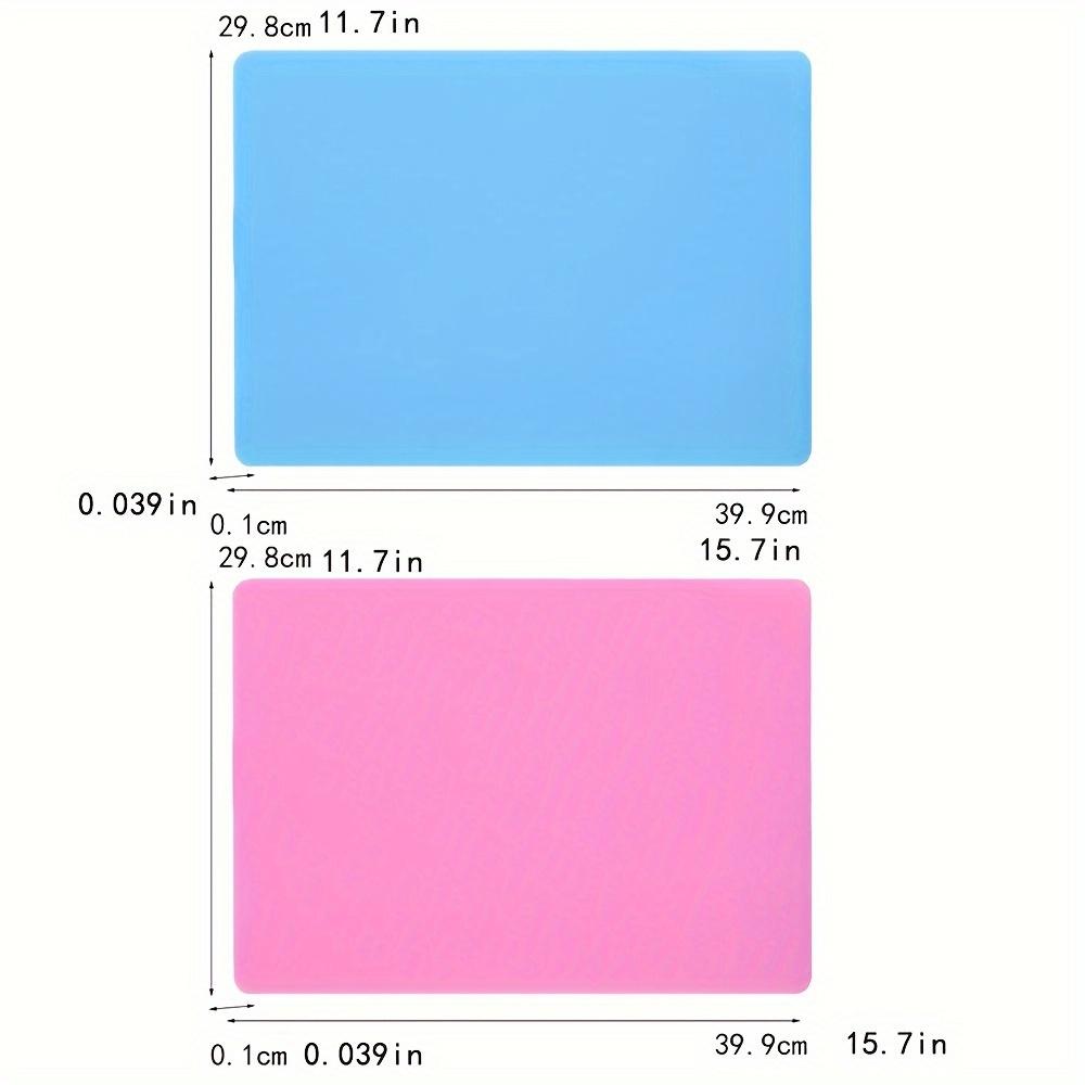 2pcs Reusable Silicone Craft Mat - Flexible Waterproof Work Mat for Resin Art/Jewelry Making, Foldable & Easy-Clean Desk Mat