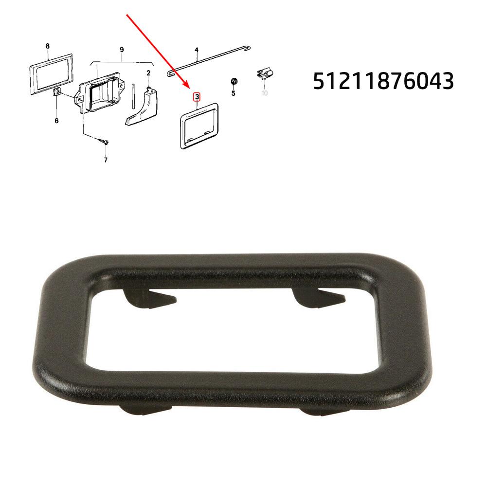 Interior Door Handle Cover Trim Bezel For BMW E30 E28 E24 E23 Front Left Door Handle Auto Inner Gate Grip Lid Decor 51211876043