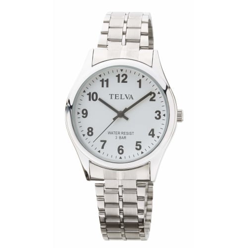 CREPHA Men's Analog Watch, Water Resistant, White with Silver Bracelet, TE-AM148-WTS