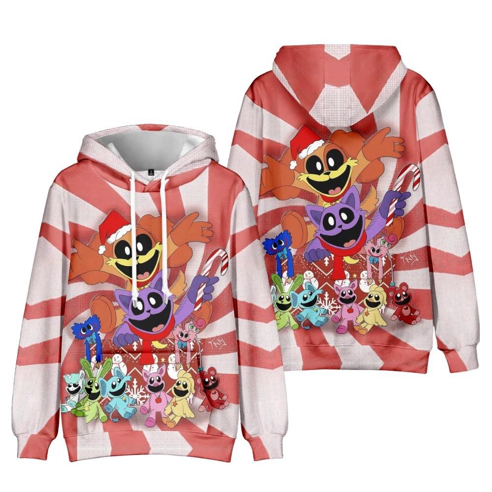 Unisex Cosplay Hoodie Pullover Women Men Smiling Critters Hooded Sweatshirt Costume S