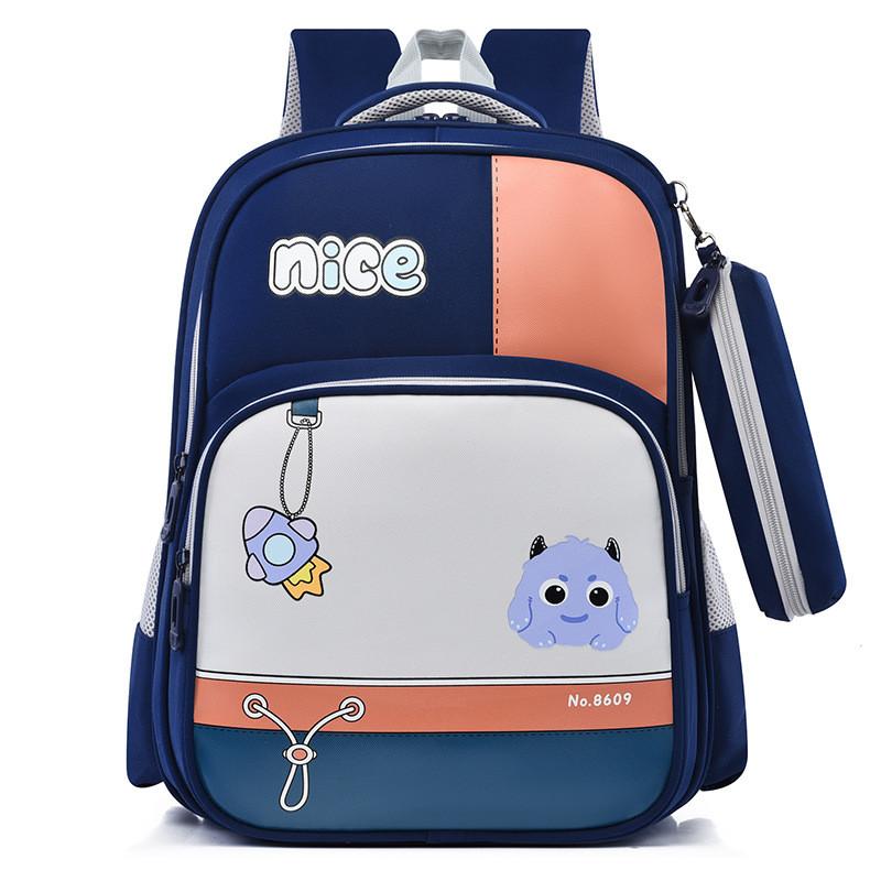 Toddler School Bag With Antiload Schooling Features And Cute Cartoon Style For Boys And Girls Blue Orange