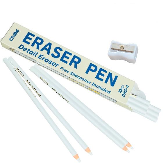 Precision Eraser 10-Pack Drawing Erasers for Artists Accurate Force Transmission Pencil Erasers for Pencils
