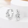 Women's Simple 925 Silver Round Earrings, Snake Design, Elegant And Luxurious, New Jewelry Temperament Girl Daily Wear Earrings