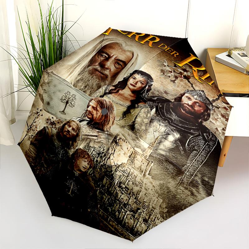 Hobbit Smaug Annual Folding Umbrella Durable Suitable For All Seasons Gift Umbrella Travel