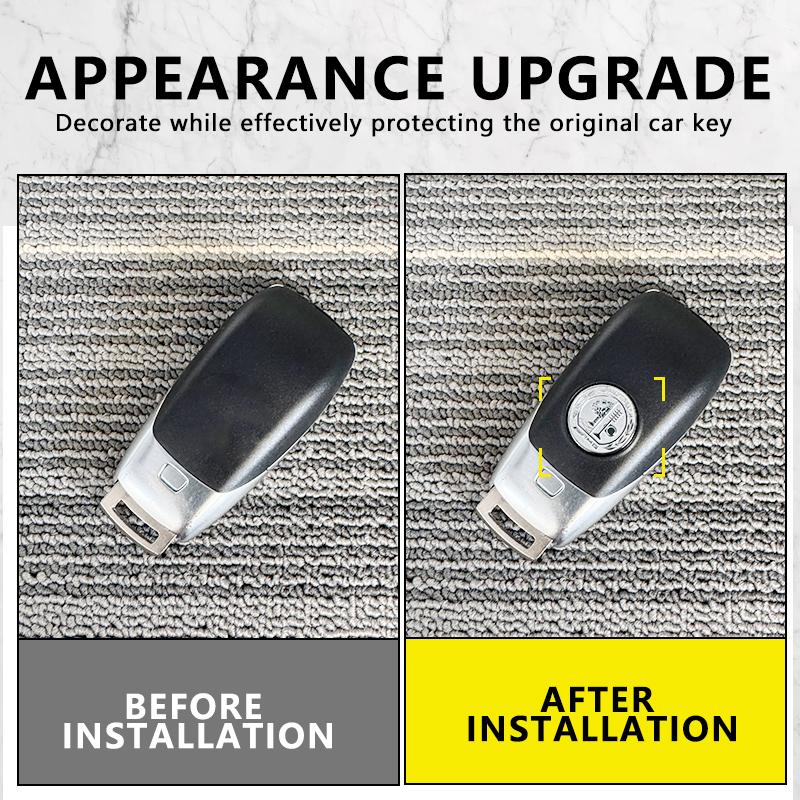 for Black Silver AFFALTERBACH Maybach Brabus Car Key Remote Accessories Key Case Shell Protective Sticker For Mercedes Benz AMG UYE6