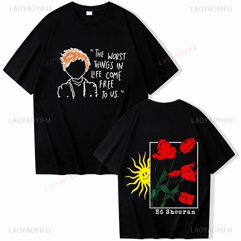 2025 Ed Sheeran Tshirts Fashion Harajuku Oneck Short Sleeve Unisex Unisex Shirts Fans Gift