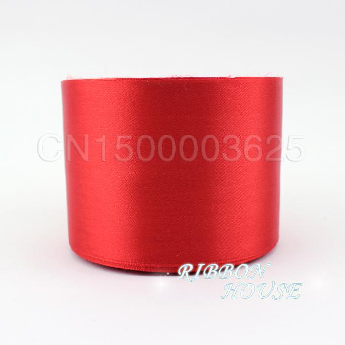 (25 Yards/Rolle) 3" (75 mm) Rotes Dekorationsband Einzelgesicht Satinband Geschenk Weihnachtsband Gurtband