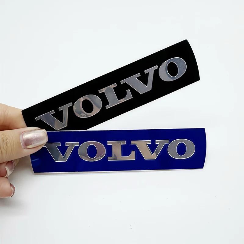 3D Car Grille Badge Sticker Front Grille Blue Black Letter Emblem Decals Decoration For Volvo XC60 XC90 S60 S80 V60 C70 S40 C30
