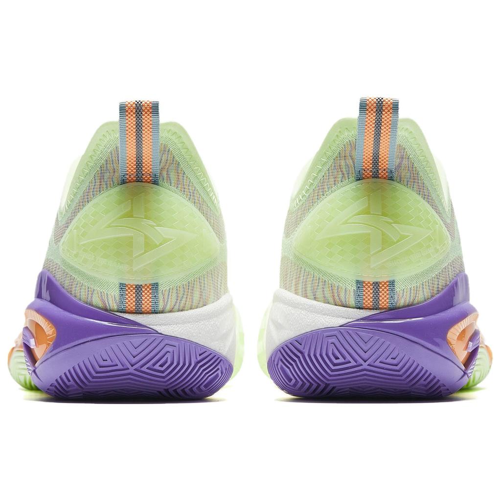 Anta Crazy 2 Chameleon Tecnología Nitrógeno Zapatillas de Baloncesto Profesionales para Hombre Zapatillas Deportivas Verde Morado 912531106-3