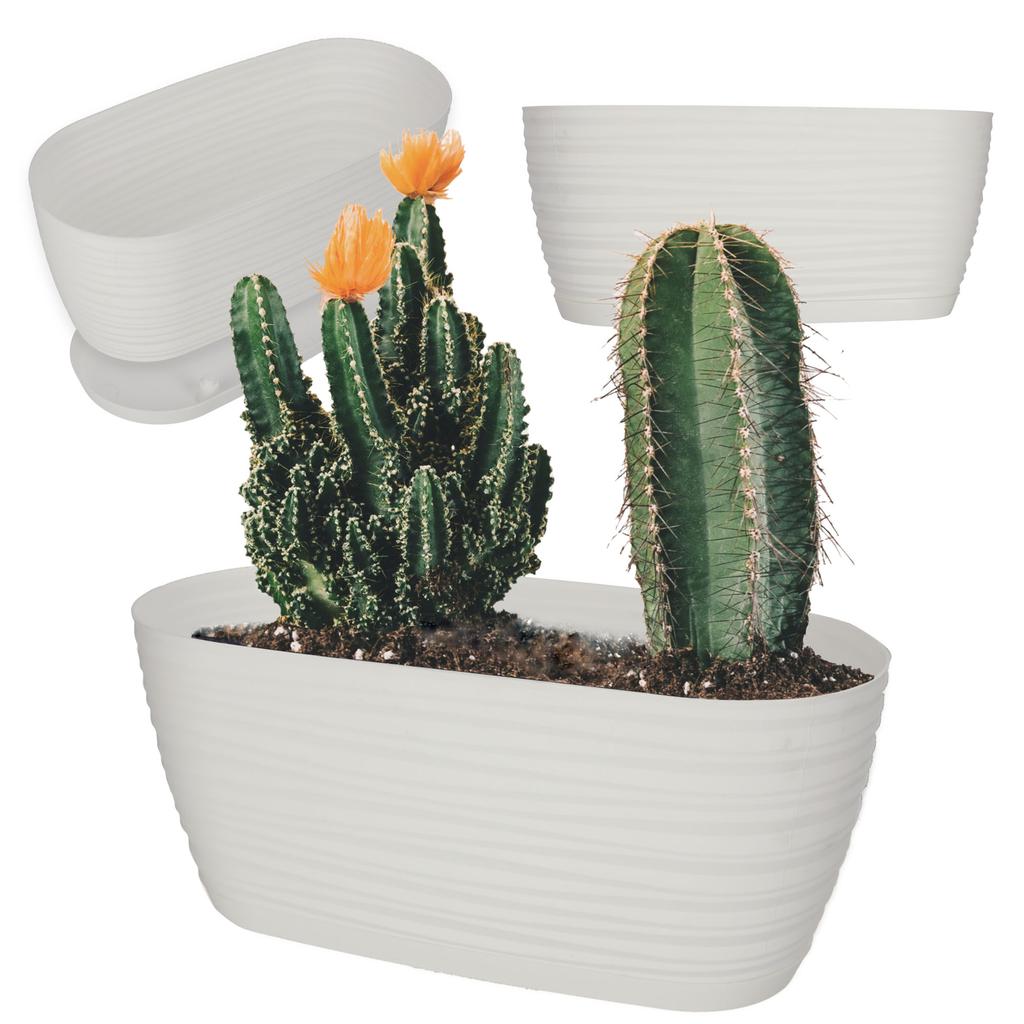 KADAX Doniczka Donica Na Kwiaty 13cm Osłonka Okrągła Kwietnik Plastikowa Antracyt