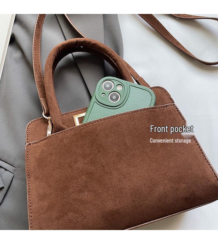 2025 Retro Frosted Textured Handbag: Versatile Women's Shoulder & Crossbody Bag