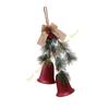 Christmas Bells Hanging Ornament Decorative Bells with Pine Needle Christmas Tree Decorations for Home Decoration 55KF
