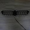 Double Slat Front Kidney Grille Fit BMW 5 Series G30 G31 2017-2020 Gloss Black