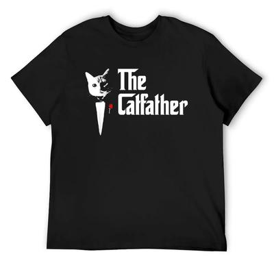 The Catfather Katter Nas Fader Rolig Kattpappa T-shirt bomull grafiska t-shirts anime T-shirts man män kläder