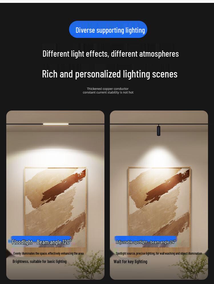 Full Spectrum Recessed Magnetic LED Track Floodlight