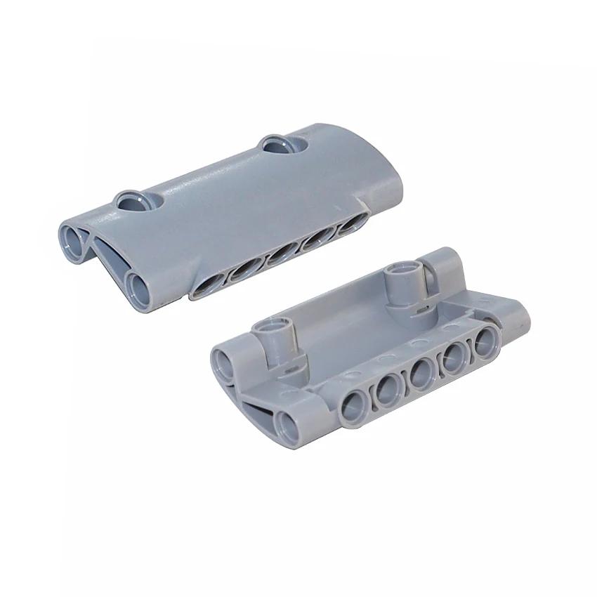 4PCS MOC Parts 24119 Panel Curved 7x3 with 2 Pin Holes through Panel Surface Mechanical Brick Playset Car Technical Block Bricks