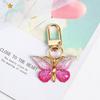 10Pcs Gradient Color Alloy Pendant Key Ring Clip Hook Butterfly Enamel Keychain For Handbag Backpack Car Keys Diy Accessory