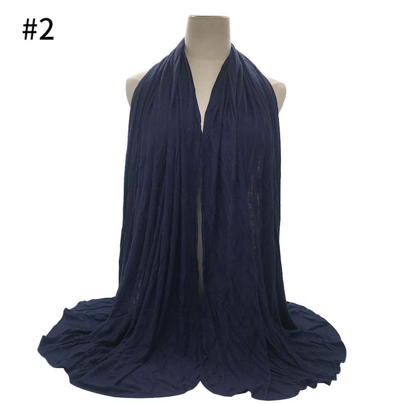 Ramadan Oversized Modal Cotton Jersey Hijabs Women Long Muslim Shawl Scarf Plain Soft Turban Head Wraps Abaya Islamic 180*85Cm