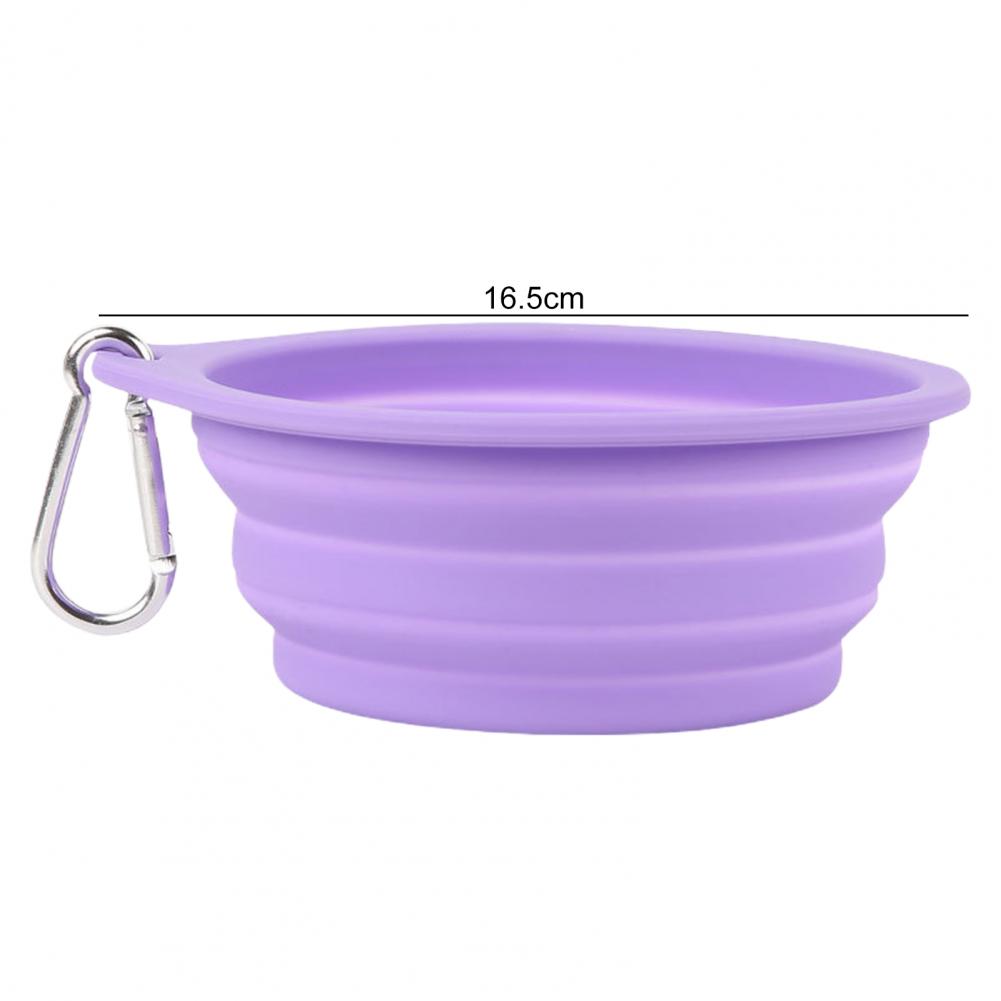 600ML Pet Bowl Collapsible Dog Pet Folding Silicone Bowl Dog Bowls Portable Food Container Feeder Dish Bowl Pet Supplies