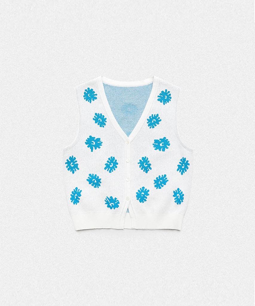 SSEMI Flower Knit Vest(Iv)