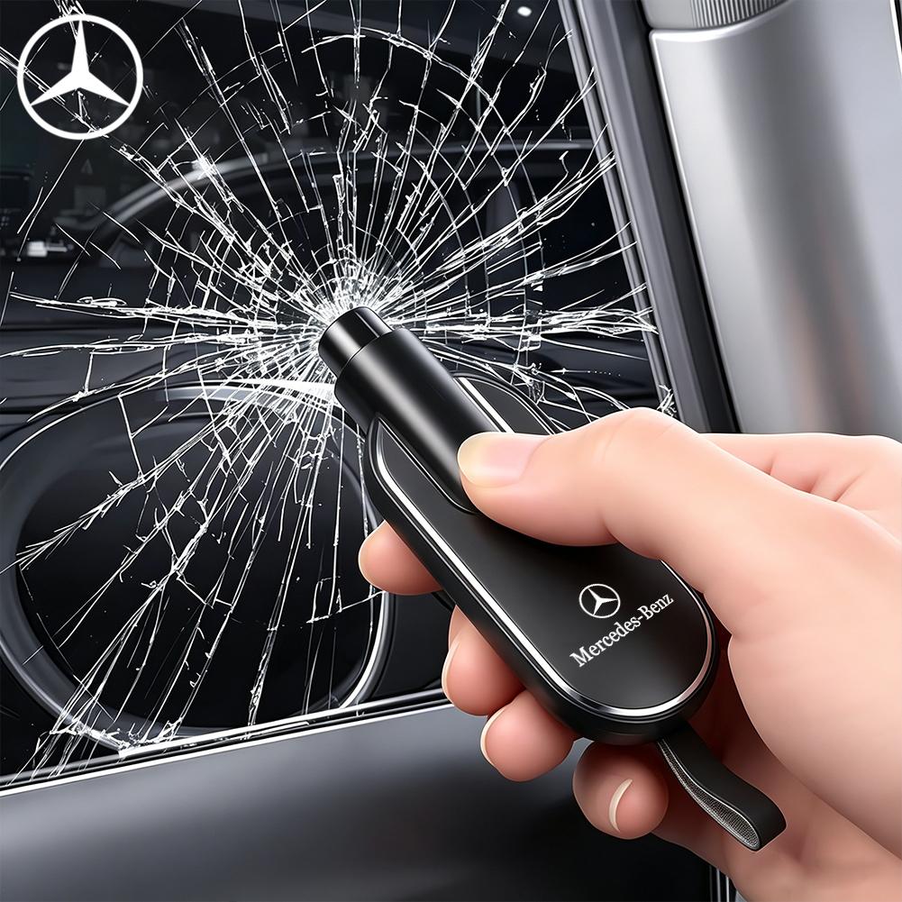 MEA4 2 In 1 Car Safety Escape Hammer Emergency Window Breaker Rescue Cutter Tool For Mercedes-Benz GLC X253 X254 C-Class W205 W206