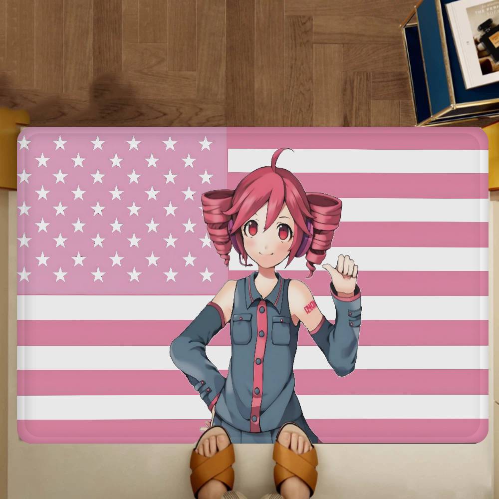 Vocaloid Teto Singer girl Floor Mat Rectangle Anti-slip Home Soft Badmat Front Door Indoor Outdoor Mat Hotel Decor Mat