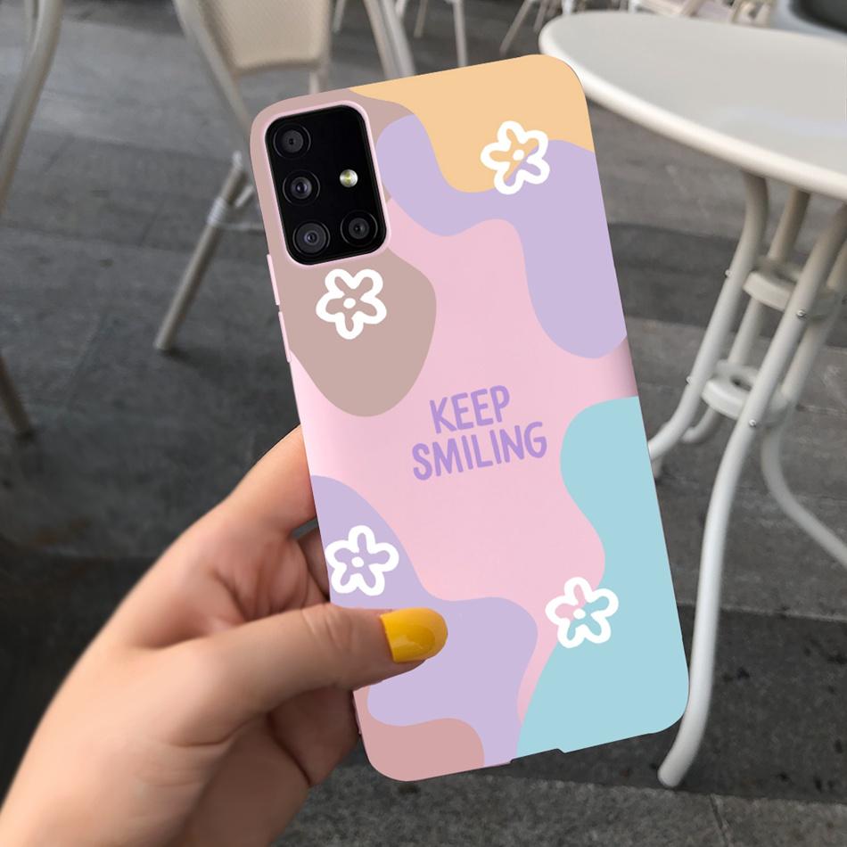 Cute Cartoon Phone Case For Samsung Galaxy M51 M31 Candy Color Soft Silicone Back Cover For Samsung M51 SM-M515F M31 Prime M315F