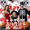 Festive Halloween Candy Bags Reusable Spooky Themed Treat Bags for Kids Party Cookie Snack Packaging Decorative Party Supplies