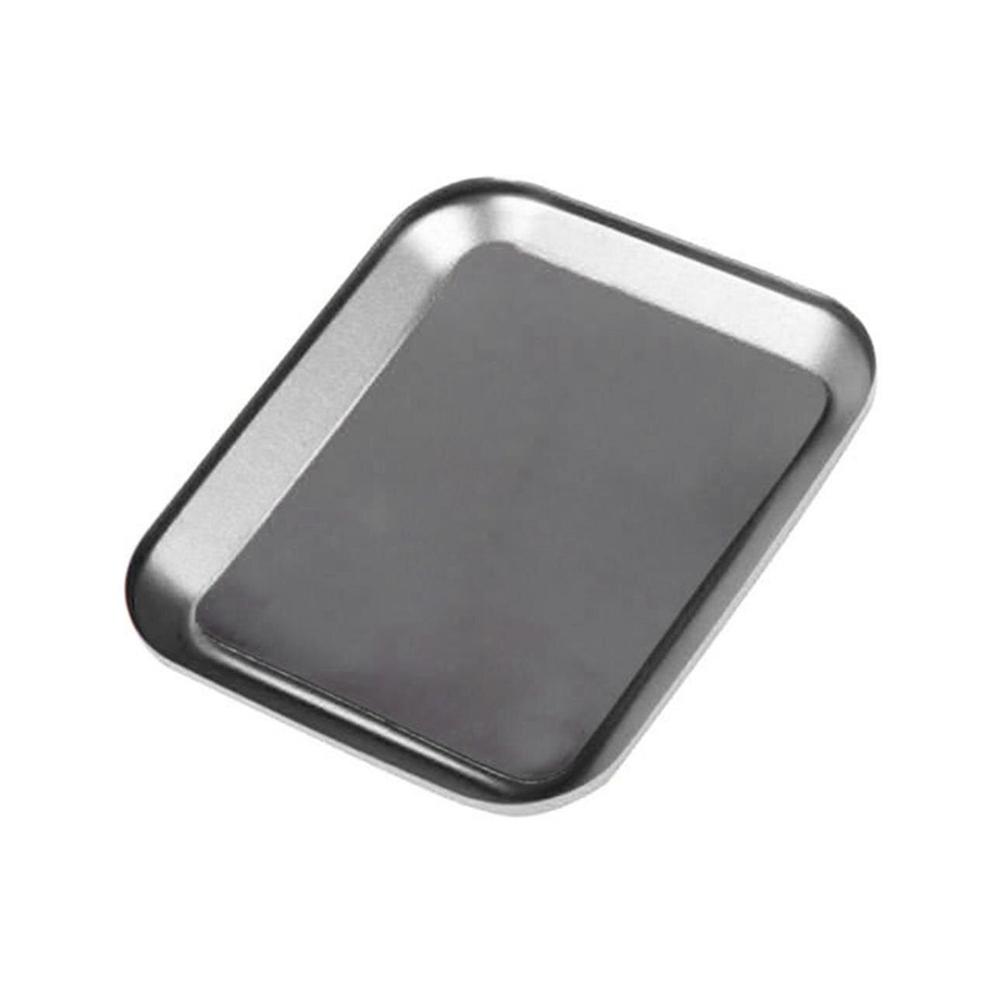 Aluminum Alloy Magnetic Screw Tray Metal Small Parts Storage Box Tray DIY Tools Anti-Loss Screw Tray Tool