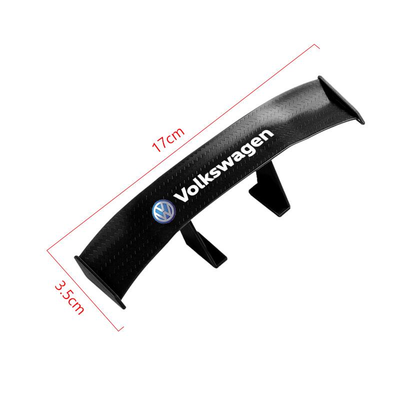 Auto Heckspoiler Mini Spoiler Flügel Kleiner Heck Emblem Aufkleber Dekoration Für Volkswagen CC Golf 4 6 7 GTI Tiguan Passat B5 B6 B7 Jetta MK5 MK6