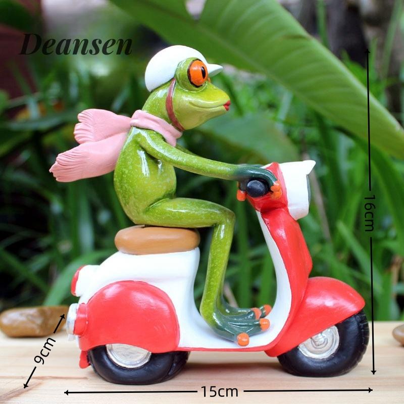 Nordic Elegant Leggy Frog Lady Figurines Shopping Frog Sculpture Resin Animal Statues Funny Frog Home Desktop Living Room Decor