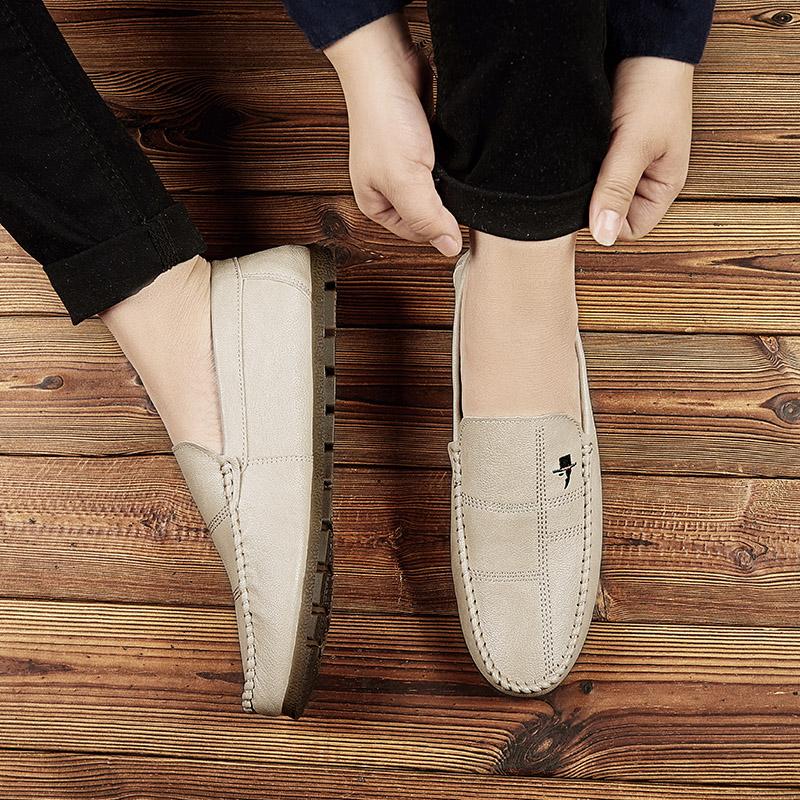 The new Korean-style loafers with beef tendon soles are trendy and breathable for men They are also casual driving shoes