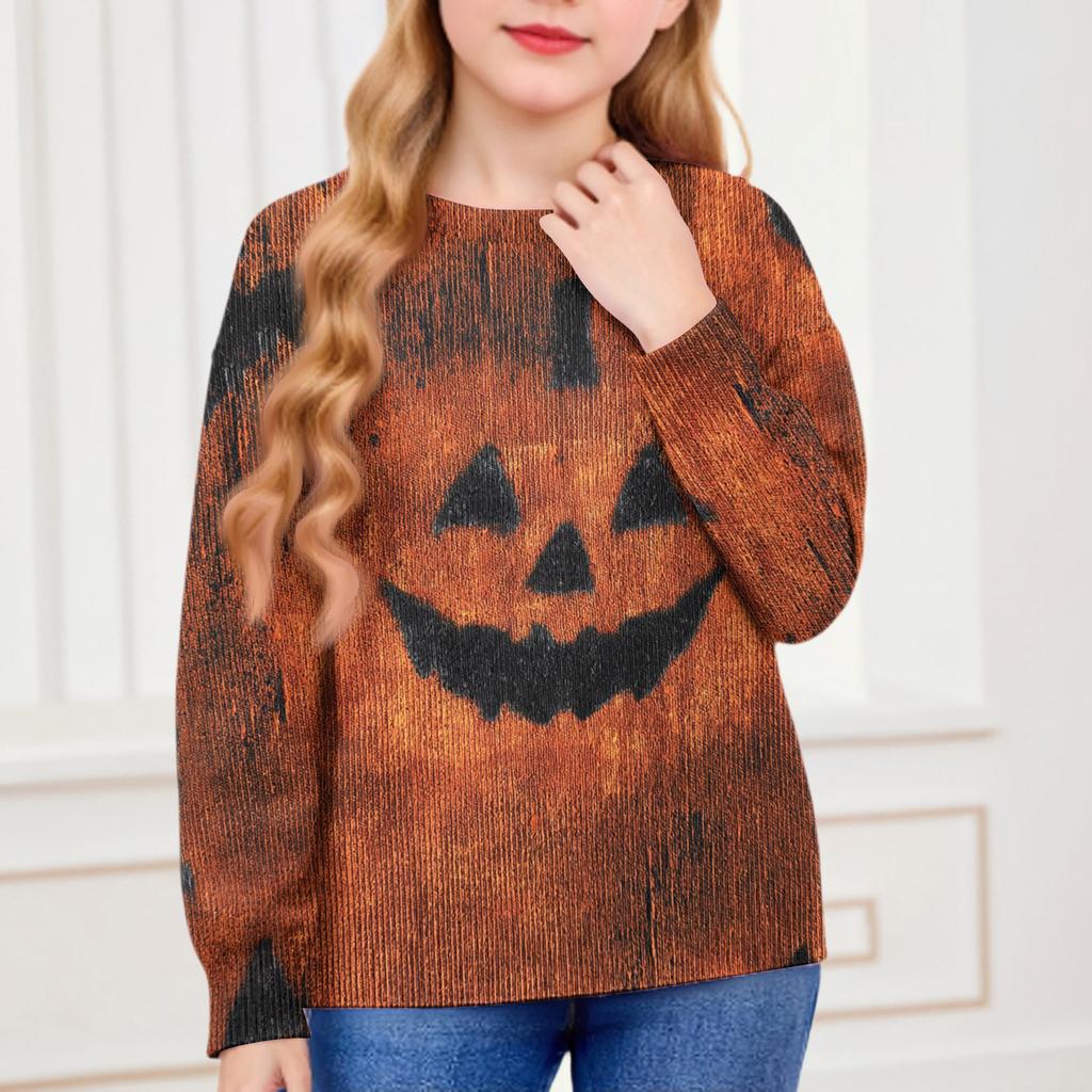 Sweatshirts For Children Boys And Girls Knit Sweater Cute Shirt Fall Crewneck Pullover Tops