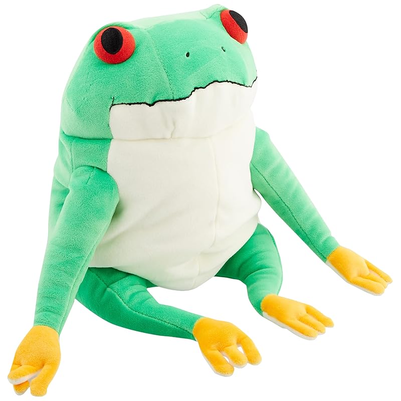 Shinada Global Mochi Series Mochikaeru Frog Green (Large) 22 x 22 x 30 cm Plush Frog Animal MOKR-0350G