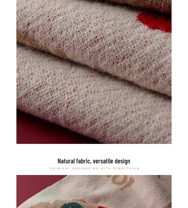 Czerwony szalik Świętego Mikołaja dla kobiet - Wszechstronny, ciepły i uroczy prezent świąteczny