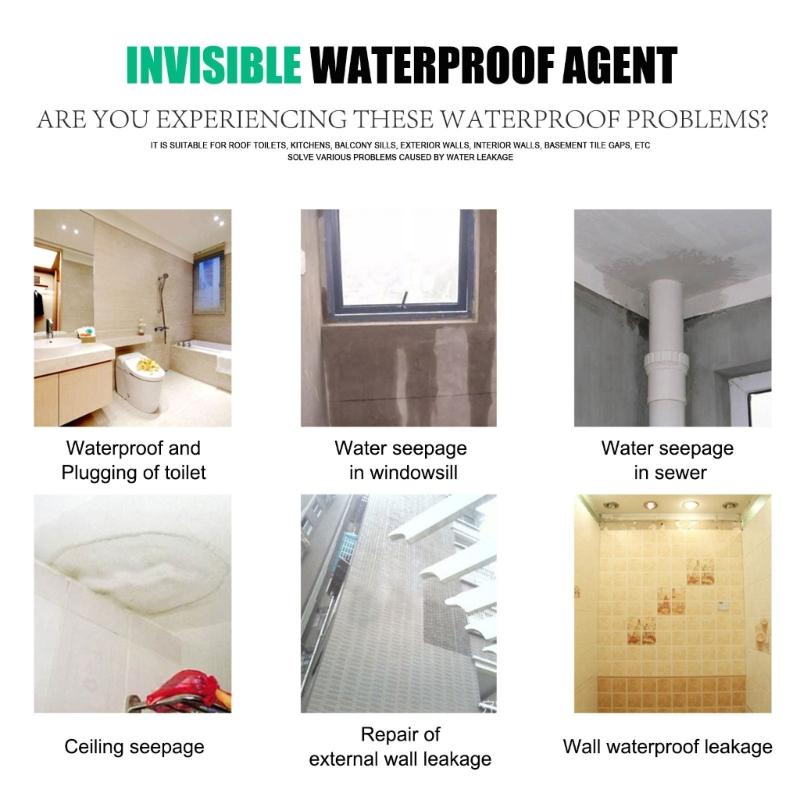 Invisible Waterproof Agent Durable Sealant Solution 30/100ml for Bathroom Tiles