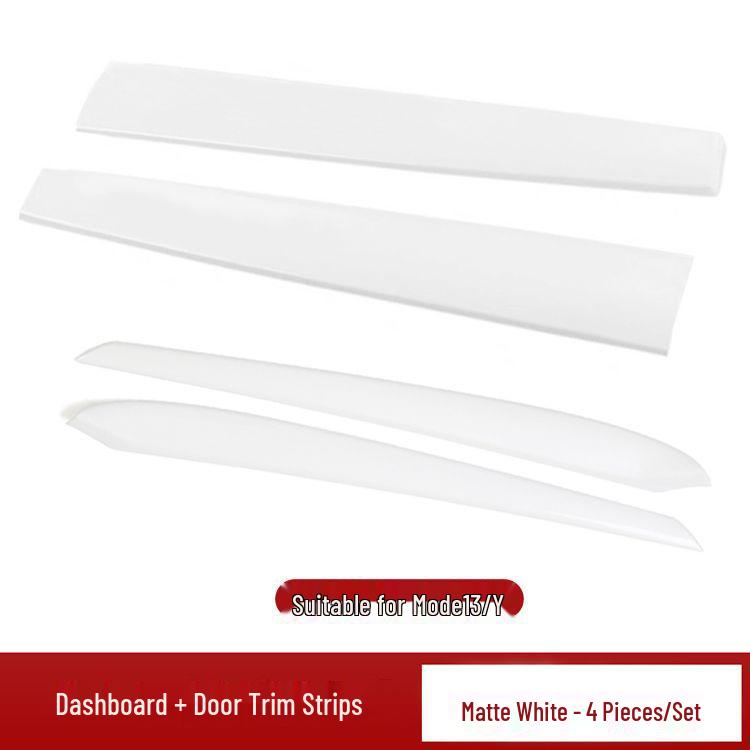 Carbon Fiber Decor Strips for Tesla Model 3/Y Dashboard & Console Protection