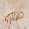 Stainless Steel Plated Paved Tiny Zircon Stackable Ring Golden Color Thin Ring Zircon