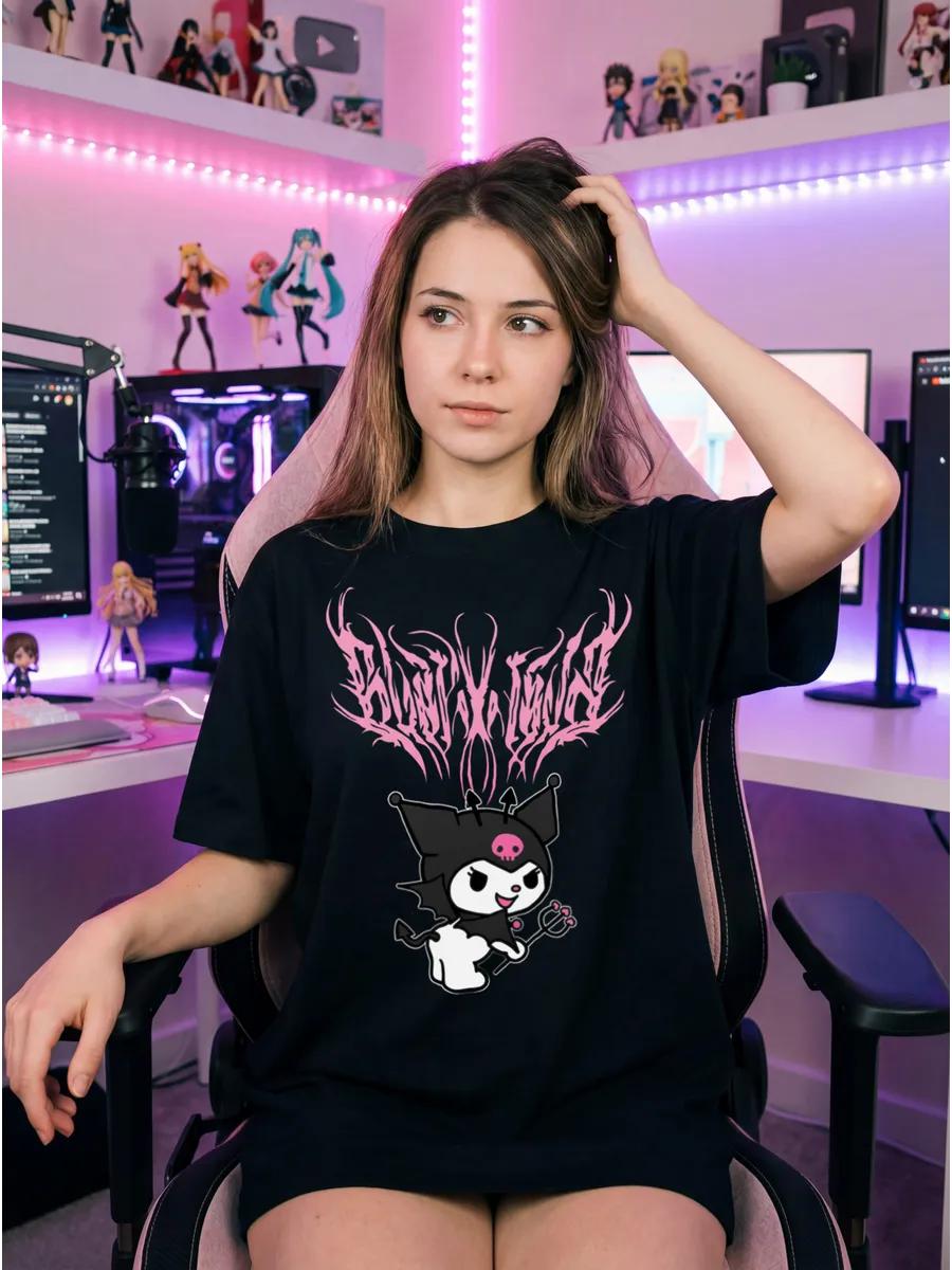 Oversized Thick T-shirt Hello Kitty Anime pinterest XL