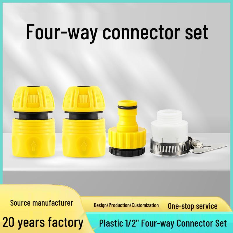 4dílná univerzální rychlospojková sada trysek na vodní potrubí