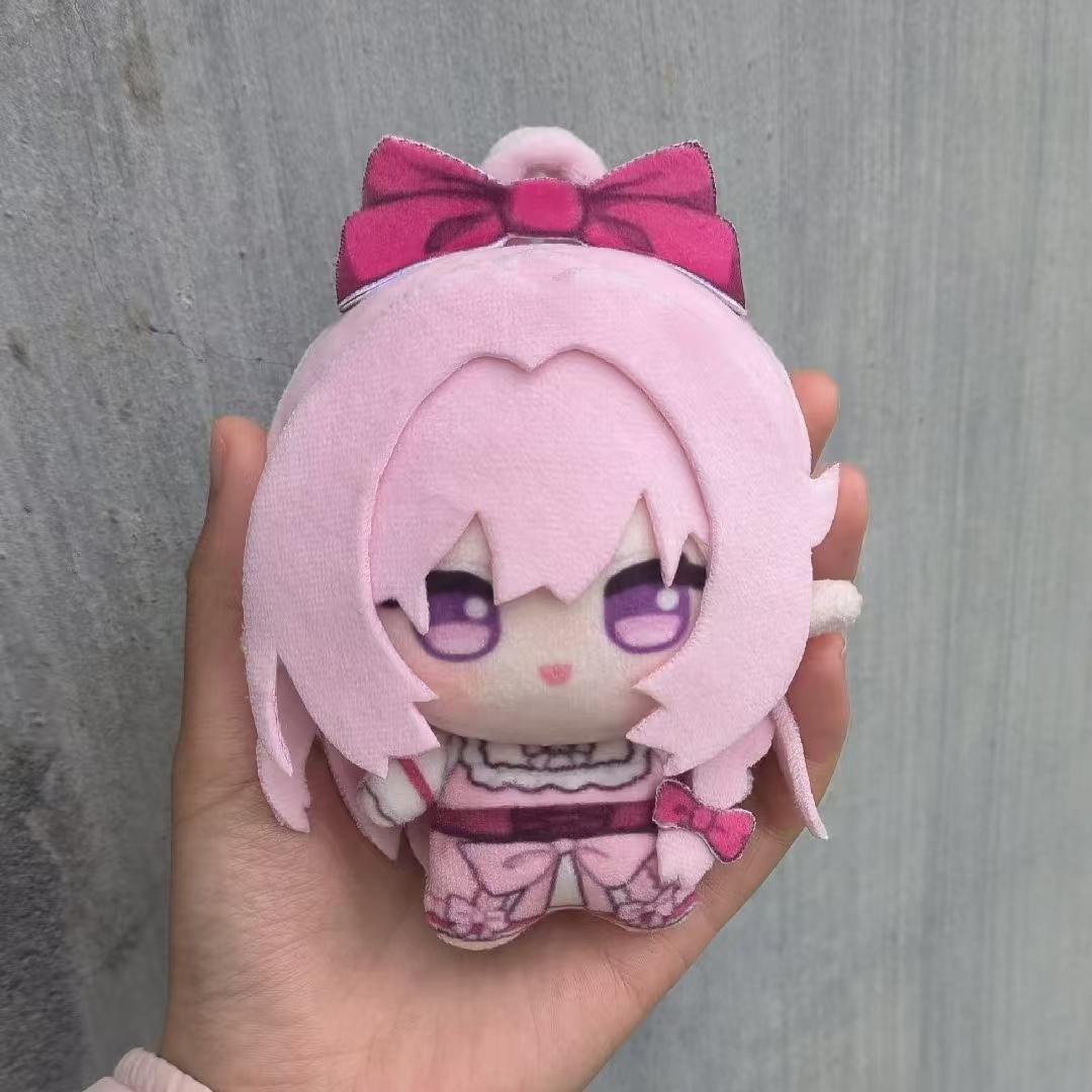 10cm Stoffpuppe Honkai Impact Elysia Plüschtier Anziehbare Dekorative Rucksack Anhänger Schlüsselanhänger Puppe Plüschtiere Weihnachtsgeschenke