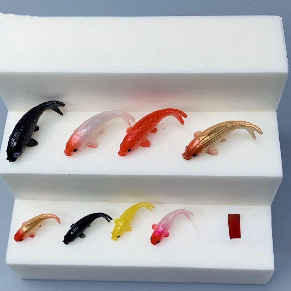 5Pcs Modeling Fish Tank Mini Scene Ornament Soft 3D Mini Fish Modeling Filler  Micro Landscape
