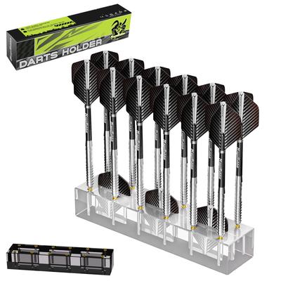MageRabbit Dart Rack, Dart Holder with Flight Storage, Compact and Durable Accessory Organizer, Dart Display Stand (12 Darts)