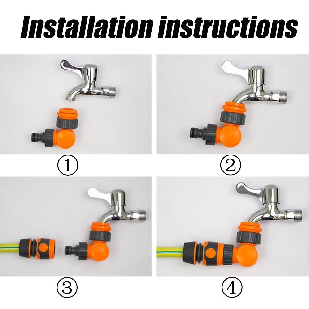 1-4 Stück Gartenschlauchverbinder Kunststoff Wasserhahnadapter Schnell mit Schnappverschluss zum Gießen und Bewässern Multifunktionaler Verbinder