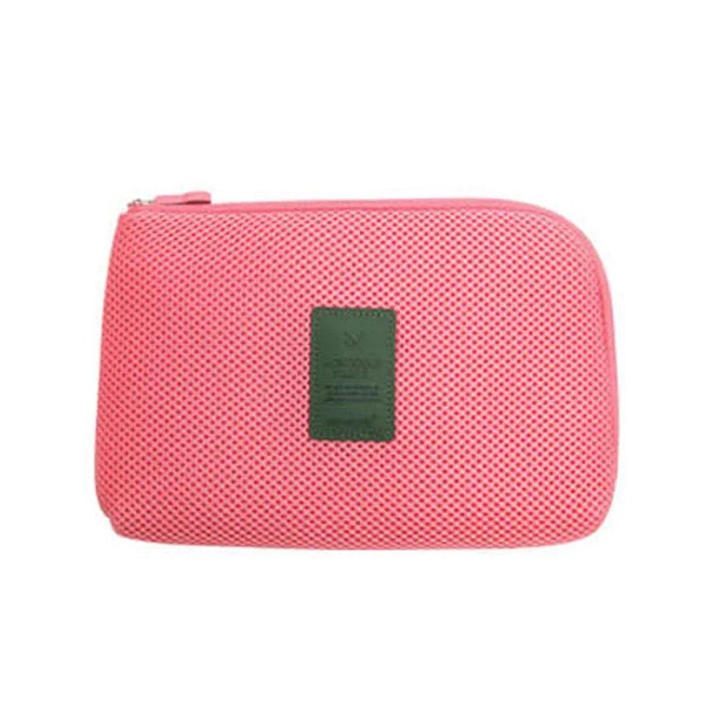 

Portable Storage Box for Data Cable, Earphone Wire, Headphone Line, Headset - Organizer Case, Closet Organizer Storage 11x17cm розовый