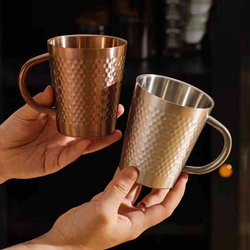 Doppelwandige Edelstahl-Trinktasse Tragbare Thermoskanne Edelstahl-Kaffeebecher für Zuhause