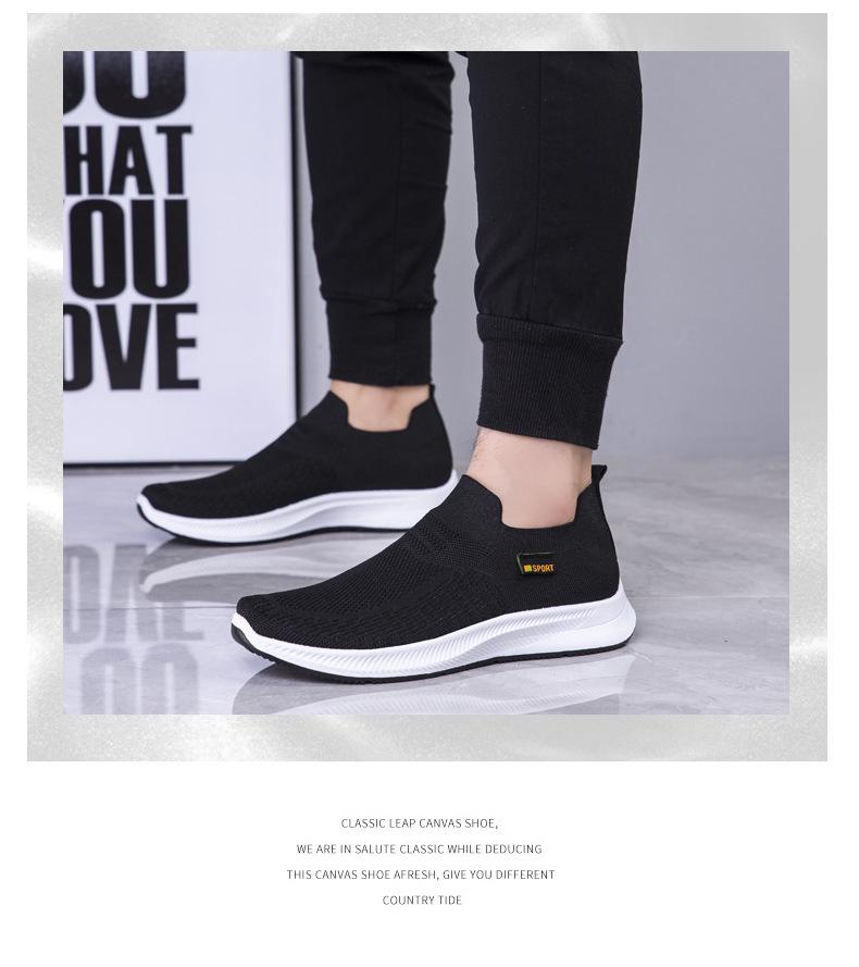 2026 Spring Men's Breathable Slip-on Flyknit Mesh Shoes